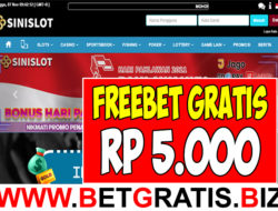 SINISLOT – FREEBET GRATIS RP 5.000 TANPA DEPOSIT