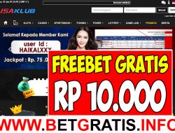 USAKLUB – FREEBET GRATIS RP 10.000 TANPA DEPOSIT