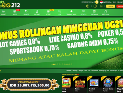 UG212 – BONUS SLOT 100% MEMBER BARU CLAIM LANGSUNG DIDEPAN