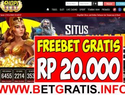 SHOPISLOT – FREEBET GRATIS RP 20.000 TANPA DEPOSIT