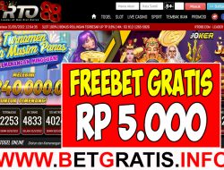 RTO88 – FREEBET GRATIS RP 5.000 TANPA DEPOSIT